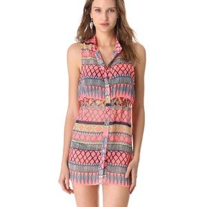 NWT Mara Hoffman Frida Lattice Tunic Coverup